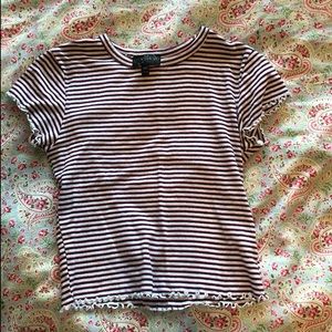 Female short sleeve crop top